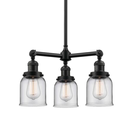 A large image of the Innovations Lighting 207 Small Bell Oil Rubbed Bronze / Clear