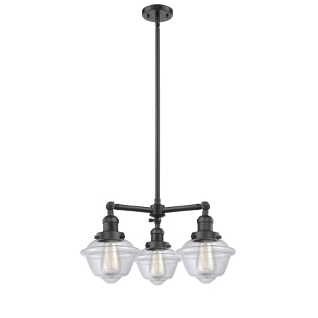 A large image of the Innovations Lighting 207 Small Oxford Oil Rubbed Bronze / Clear
