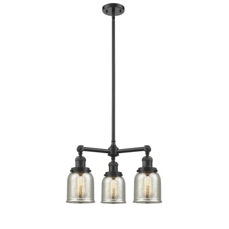 A large image of the Innovations Lighting 207 Small Bell Oil Rubbed Bronze / Silver Plated Mercury