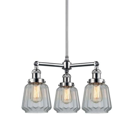 A large image of the Innovations Lighting 207 Chatham Polished Chrome / Clear