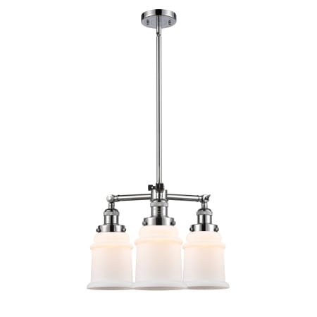 A large image of the Innovations Lighting 207 Canton Polished Chrome / Matte White