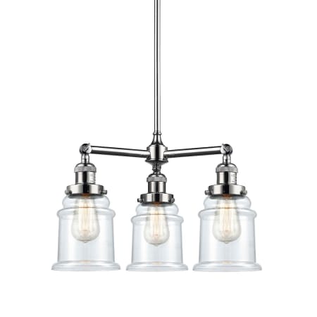 A large image of the Innovations Lighting 207 Canton Polished Chrome / Clear