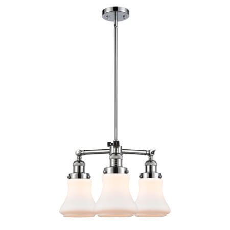 A large image of the Innovations Lighting 207 Bellmont Polished Chrome / Matte White