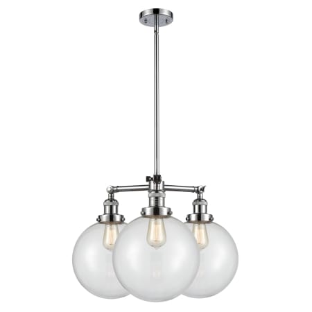 A large image of the Innovations Lighting 207 X-Large Beacon Polished Chrome / Clear