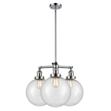 A large image of the Innovations Lighting 207 X-Large Beacon Polished Chrome / Seedy