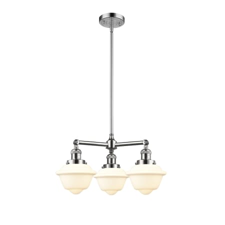 A large image of the Innovations Lighting 207 Small Oxford Polished Chrome / Matte White