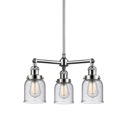 A large image of the Innovations Lighting 207 Small Bell Polished Chrome / Seedy