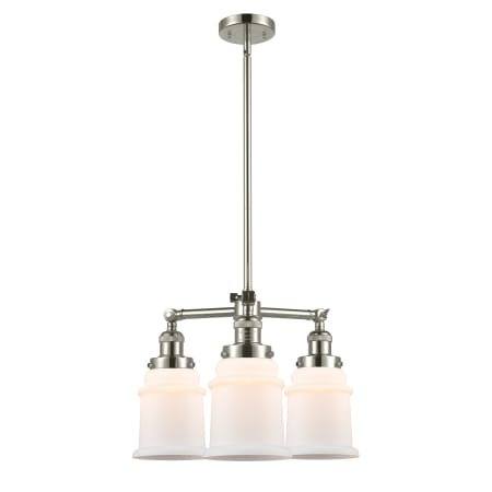 A large image of the Innovations Lighting 207 Canton Polished Nickel / Matte White