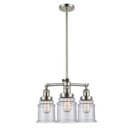 A large image of the Innovations Lighting 207 Canton Polished Nickel / Seedy