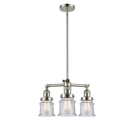 A large image of the Innovations Lighting 207 Small Canton Polished Nickel / Seedy
