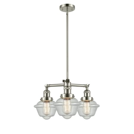 A large image of the Innovations Lighting 207 Small Oxford Polished Nickel / Seedy