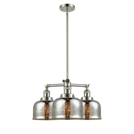 A large image of the Innovations Lighting 207 Large Bell Polished Nickel / Silver Plated Mercury