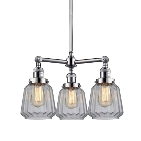 A large image of the Innovations Lighting 207 Chatham Brushed Satin Nickel / Clear