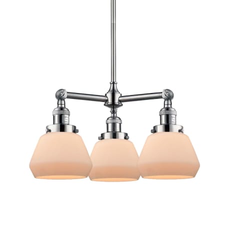 A large image of the Innovations Lighting 207 Fulton Brushed Satin Nickel / Matte White Cased