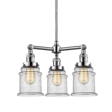 A large image of the Innovations Lighting 207 Canton Brushed Satin Nickel / Seedy