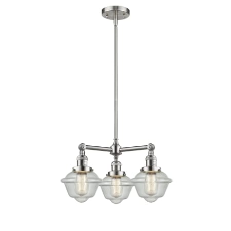 A large image of the Innovations Lighting 207 Small Oxford Brushed Satin Nickel / Seedy