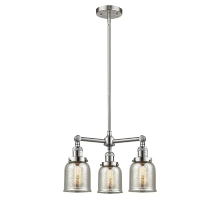 A large image of the Innovations Lighting 207 Small Bell Brushed Satin Nickel / Silver Plated Mercury