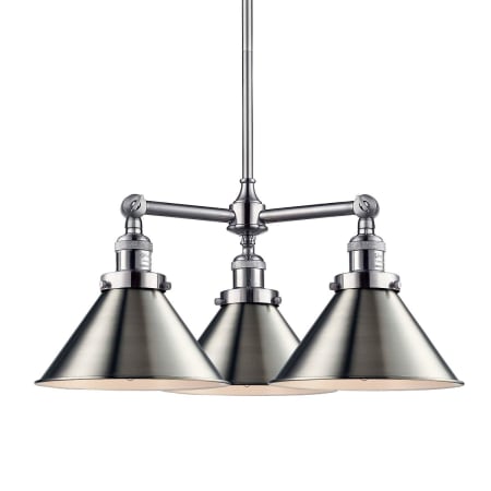 A large image of the Innovations Lighting 207 Briarcliff Brushed Satin Nickel / Brushed Satin Nickel