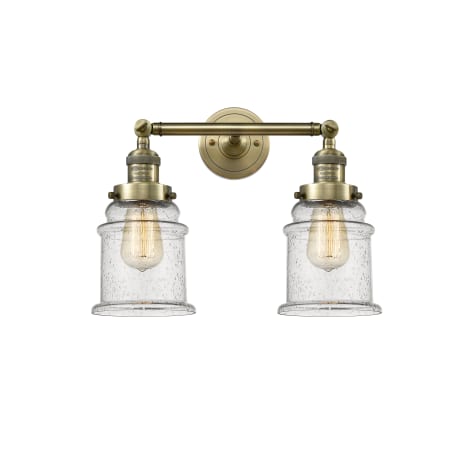 A large image of the Innovations Lighting 208 Canton Antique Brass / Seedy