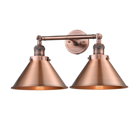 A large image of the Innovations Lighting 208 Briarcliff Antique Copper / Metal