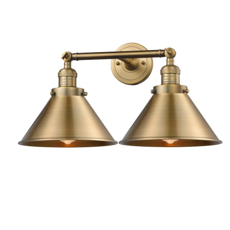 A large image of the Innovations Lighting 208 Briarcliff Brushed Brass / Metal