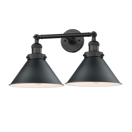 A large image of the Innovations Lighting 208 Briarcliff Matte Black / Metal