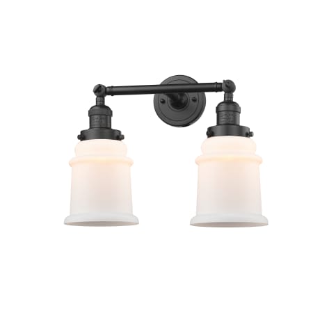 A large image of the Innovations Lighting 208 Canton Oil Rubbed Bronze / Matte White