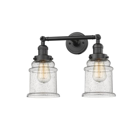 A large image of the Innovations Lighting 208 Canton Oiled Rubbed Bronze / Seedy