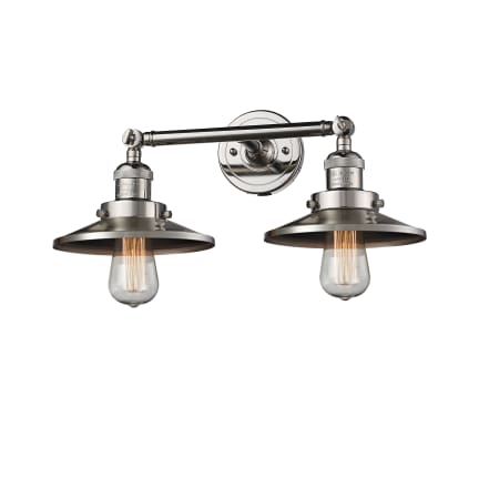 A large image of the Innovations Lighting 208 Railroad Polished Nickel