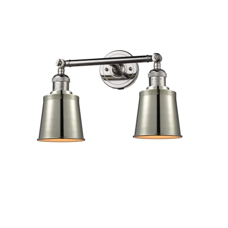 A large image of the Innovations Lighting 208 Addison Polished Nickel