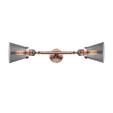A large image of the Innovations Lighting 208 Small Cone Alternate Image