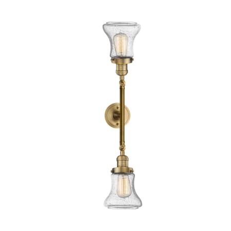 A large image of the Innovations Lighting 208L Bellmont Brushed Brass / Seedy