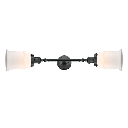 A large image of the Innovations Lighting 208L Canton Matte Black / Matte White