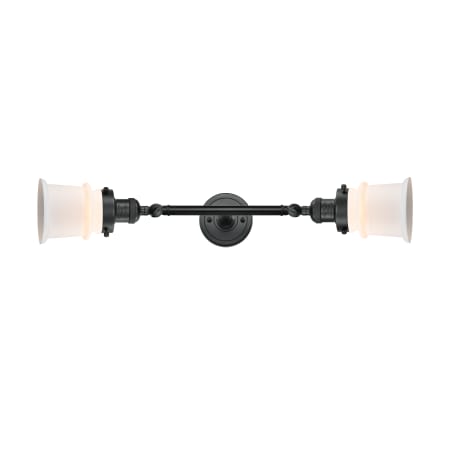 A large image of the Innovations Lighting 208L Small Canton Matte Black / Matte White