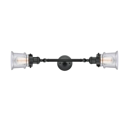 A large image of the Innovations Lighting 208L Small Canton Matte Black / Seedy