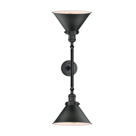 A large image of the Innovations Lighting 208L Briarcliff Matte Black / Metal