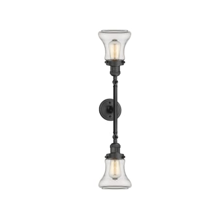 A large image of the Innovations Lighting 208L Bellmont Oil Rubbed Bronze / Seedy