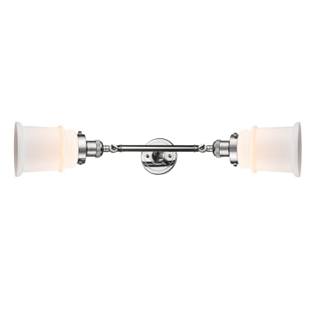 A large image of the Innovations Lighting 208L Canton Polished Chrome / Matte White