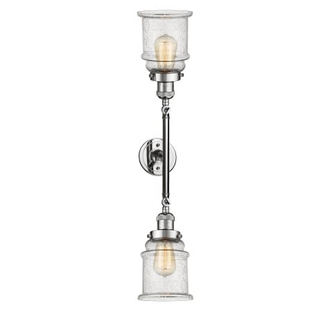 A large image of the Innovations Lighting 208L Canton Polished Chrome / Seedy