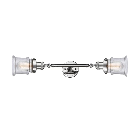 A large image of the Innovations Lighting 208L Small Canton Polished Chrome / Seedy