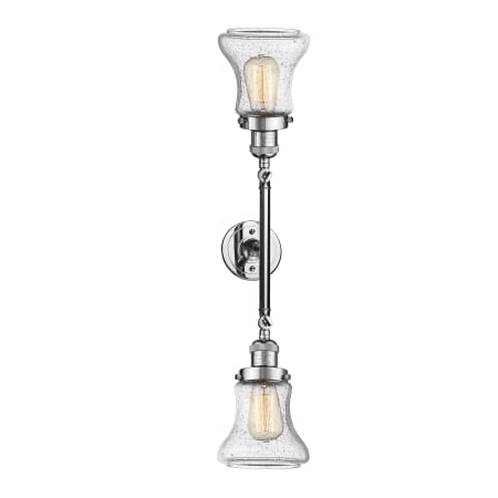 A large image of the Innovations Lighting 208L Bellmont Polished Chrome / Seedy