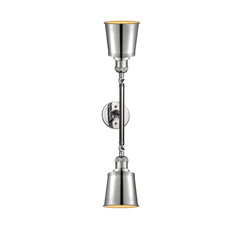 A large image of the Innovations Lighting 208L Addison Polished Chrome / Metal