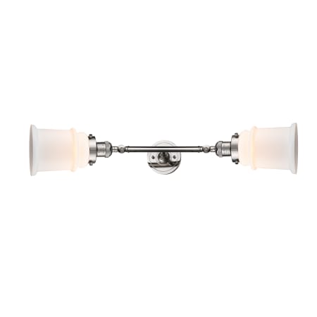 A large image of the Innovations Lighting 208L Canton Polished Nickel / Matte White