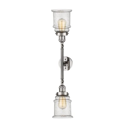 A large image of the Innovations Lighting 208L Canton Polished Nickel / Seedy