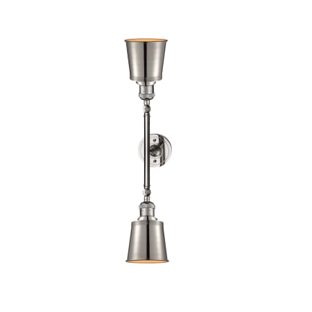 A large image of the Innovations Lighting 208L Addison Polished Nickel / Metal