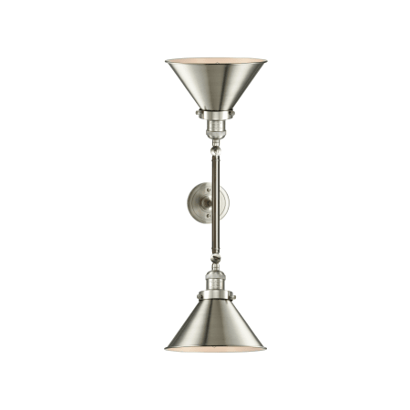 A large image of the Innovations Lighting 208L Briarcliff Brushed Satin Nickel / Metal