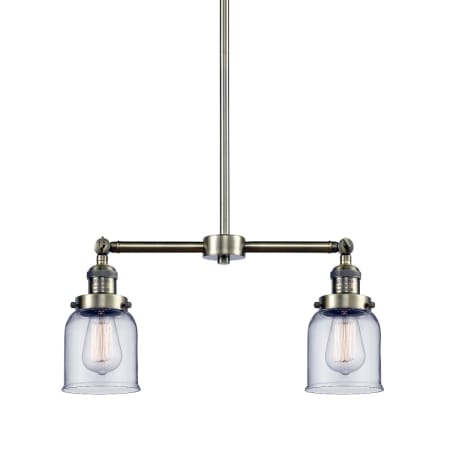 A large image of the Innovations Lighting 209 Small Bell Antique Brass / Clear
