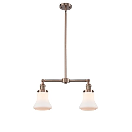 A large image of the Innovations Lighting 209 Bellmont Antique Copper / Matte White