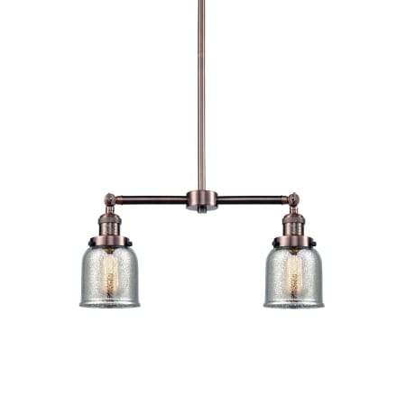 A large image of the Innovations Lighting 209 Small Bell Antique Copper / Silver Plated Mercury