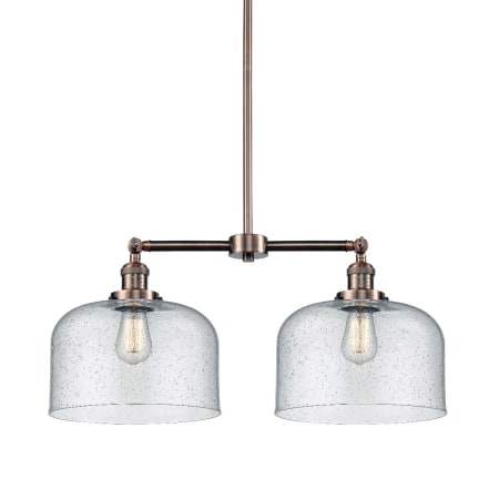 A large image of the Innovations Lighting 209 X-Large Bell Antique Copper / Seedy
